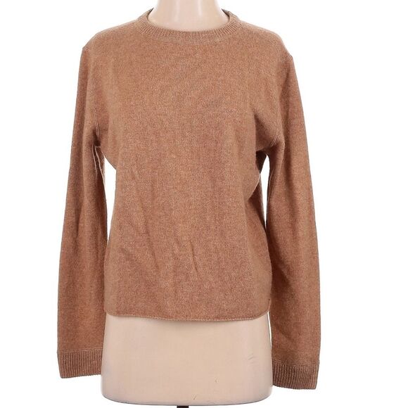 Reformation 100% Cashmere Brown Soft Cozy Crewneck Sweater Camel XS - Picture 2 of 10